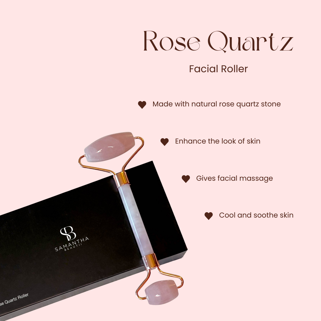 rose quartz face roller